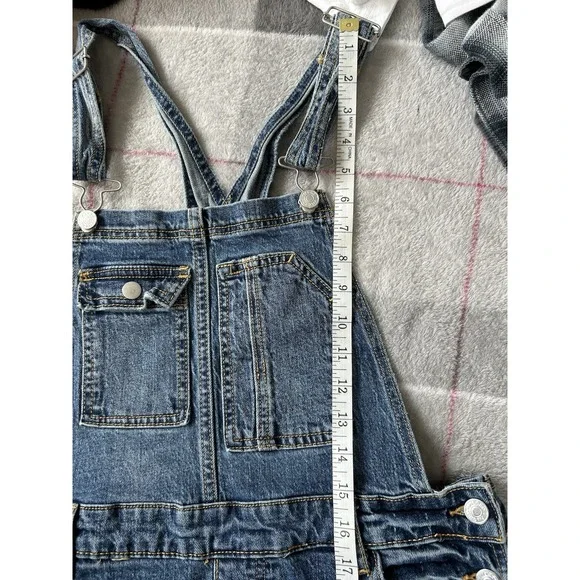 Pilcro The Lex Bib Overalls 30. Distressed Raw Hem Cargo Y2K  display picture 1